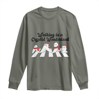 Funny Fresno Nightcrawlers Christmas Gift Long Sleeve Shirt Walking In A Cryptid Wonderland - Wonder Print Shop