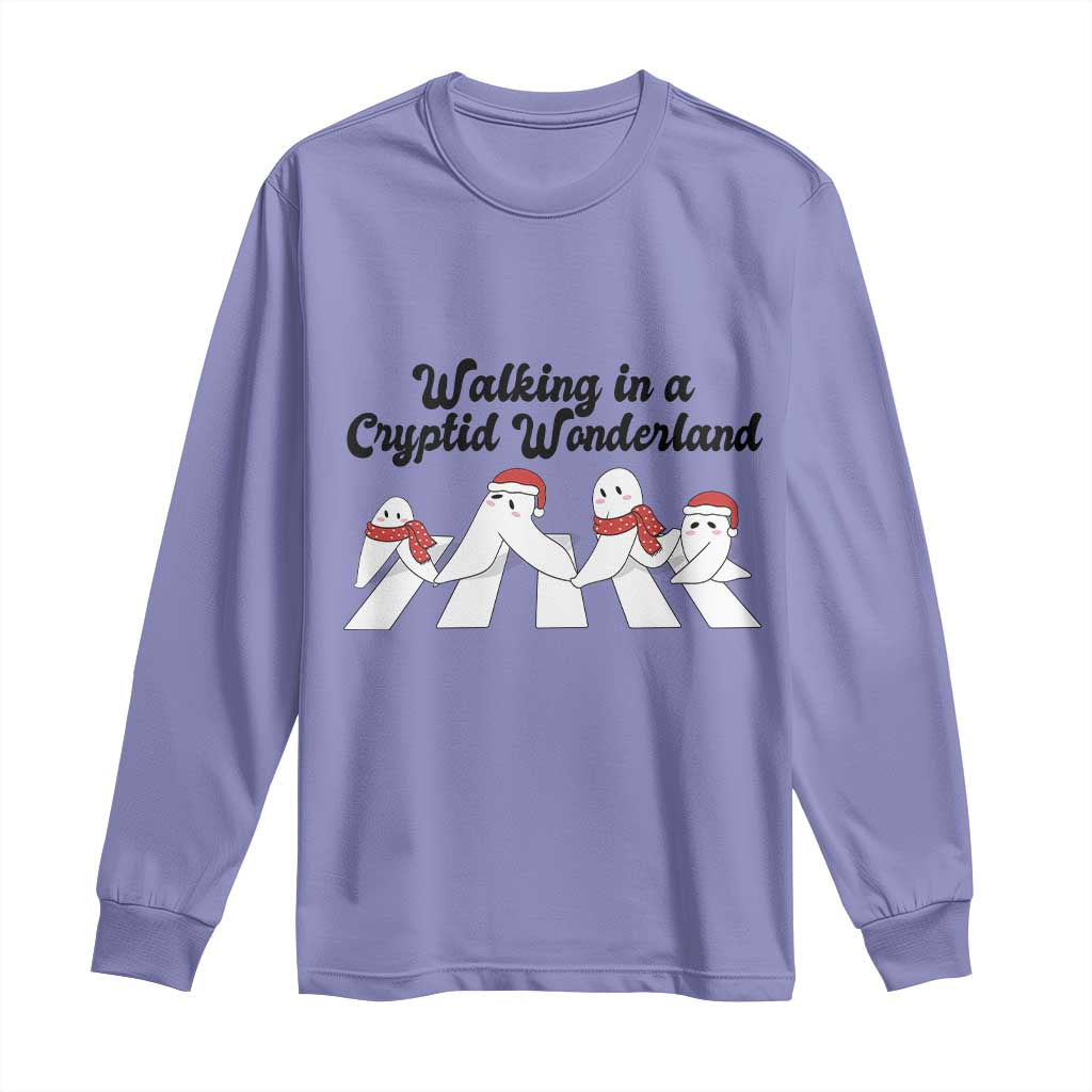 Funny Fresno Nightcrawlers Christmas Gift Long Sleeve Shirt Walking In A Cryptid Wonderland - Wonder Print Shop