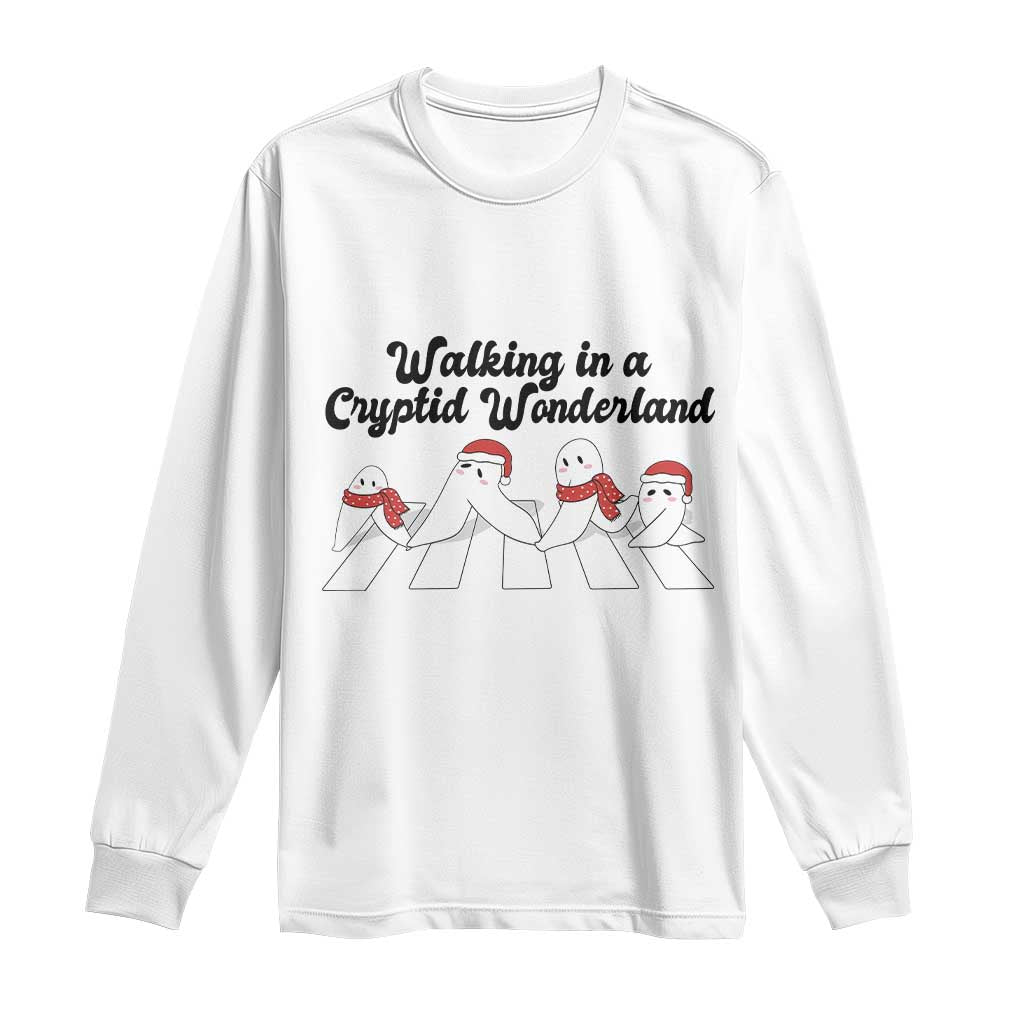 Funny Fresno Nightcrawlers Christmas Gift Long Sleeve Shirt Walking In A Cryptid Wonderland - Wonder Print Shop