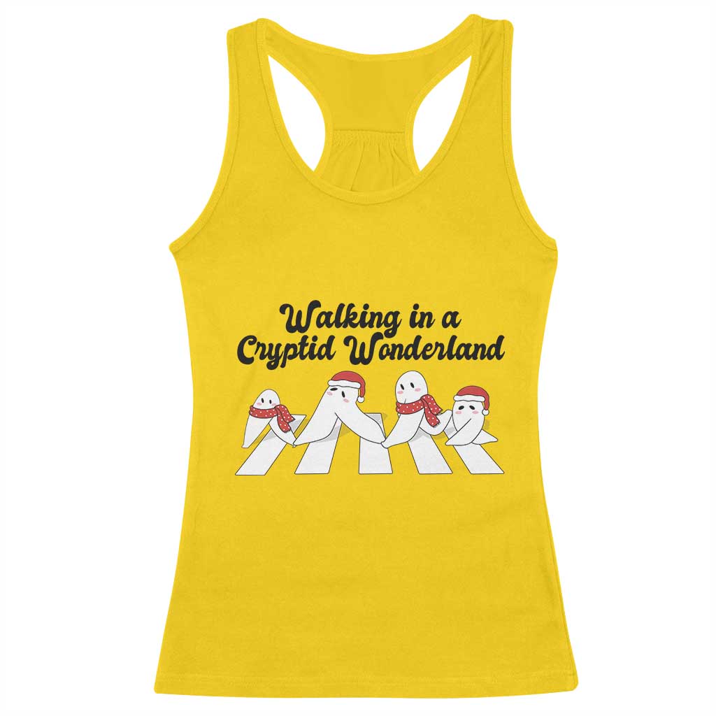 Funny Fresno Nightcrawlers Christmas Gift Racerback Tank Top Walking In A Cryptid Wonderland - Wonder Print Shop
