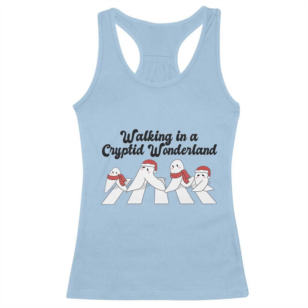 Funny Fresno Nightcrawlers Christmas Gift Racerback Tank Top Walking In A Cryptid Wonderland - Wonder Print Shop