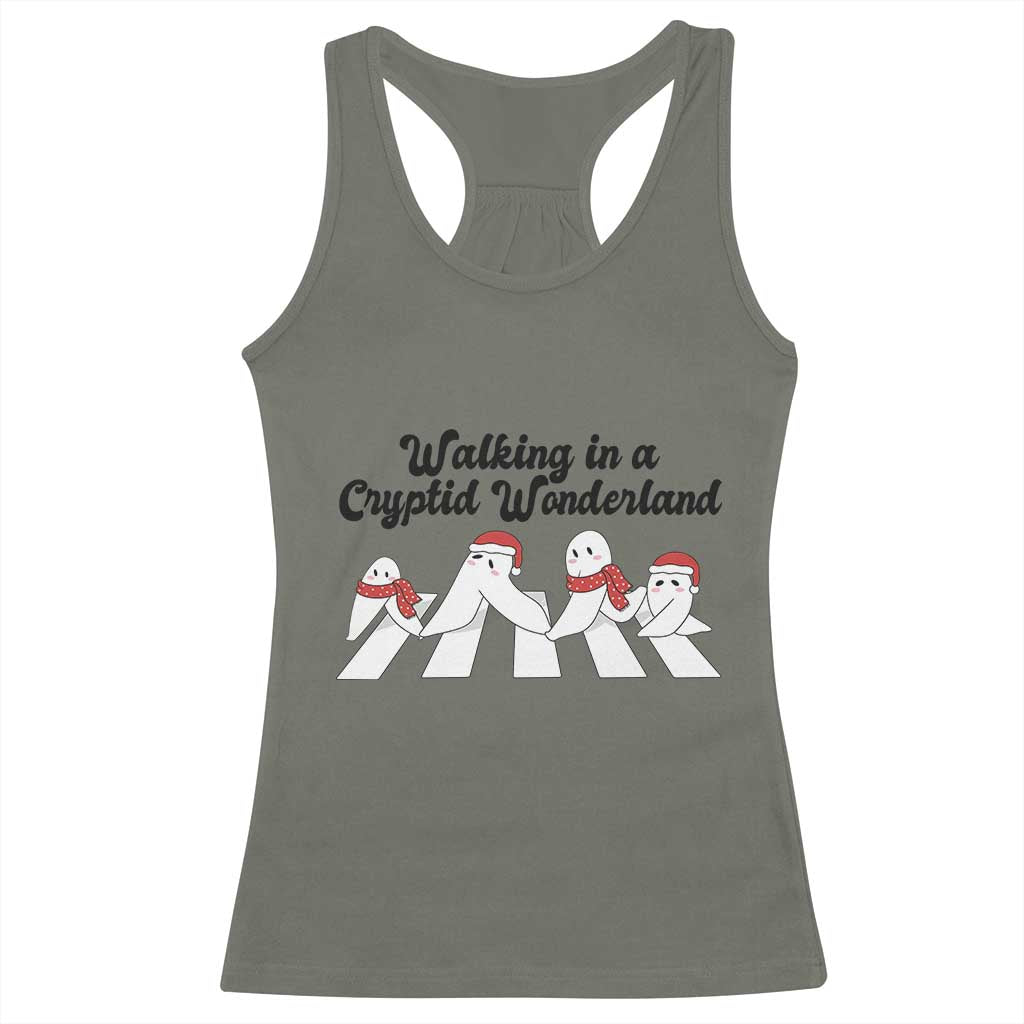 Funny Fresno Nightcrawlers Christmas Gift Racerback Tank Top Walking In A Cryptid Wonderland - Wonder Print Shop