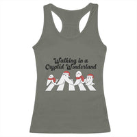 Funny Fresno Nightcrawlers Christmas Gift Racerback Tank Top Walking In A Cryptid Wonderland - Wonder Print Shop