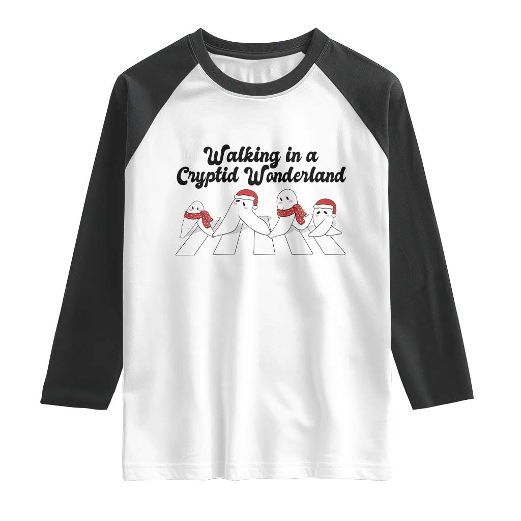 Funny Fresno Nightcrawlers Christmas Gift Raglan Shirt Walking In A Cryptid Wonderland - Wonder Print Shop