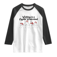 Funny Fresno Nightcrawlers Christmas Gift Raglan Shirt Walking In A Cryptid Wonderland - Wonder Print Shop