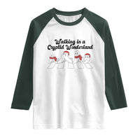 Funny Fresno Nightcrawlers Christmas Gift Raglan Shirt Walking In A Cryptid Wonderland - Wonder Print Shop