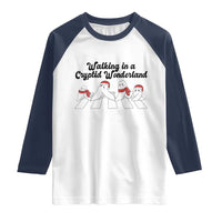 Funny Fresno Nightcrawlers Christmas Gift Raglan Shirt Walking In A Cryptid Wonderland - Wonder Print Shop