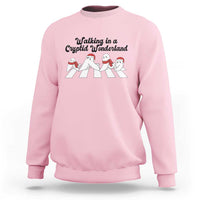 Funny Fresno Nightcrawlers Christmas Gift Sweatshirt Walking In A Cryptid Wonderland - Wonder Print Shop