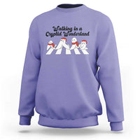 Funny Fresno Nightcrawlers Christmas Gift Sweatshirt Walking In A Cryptid Wonderland - Wonder Print Shop