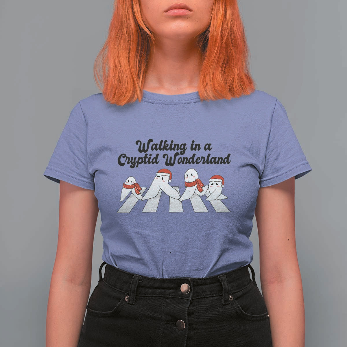 Funny Fresno Nightcrawlers Christmas Gift T Shirt For Women Walking In A Cryptid Wonderland - Wonder Print Shop