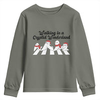 Funny Fresno Nightcrawlers Christmas Gift Youth Sweatshirt Walking In A Cryptid Wonderland - Wonder Print Shop