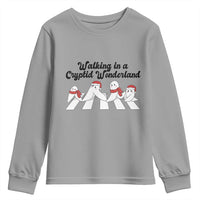 Funny Fresno Nightcrawlers Christmas Gift Youth Sweatshirt Walking In A Cryptid Wonderland - Wonder Print Shop