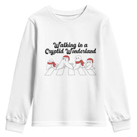 Funny Fresno Nightcrawlers Christmas Gift Youth Sweatshirt Walking In A Cryptid Wonderland - Wonder Print Shop