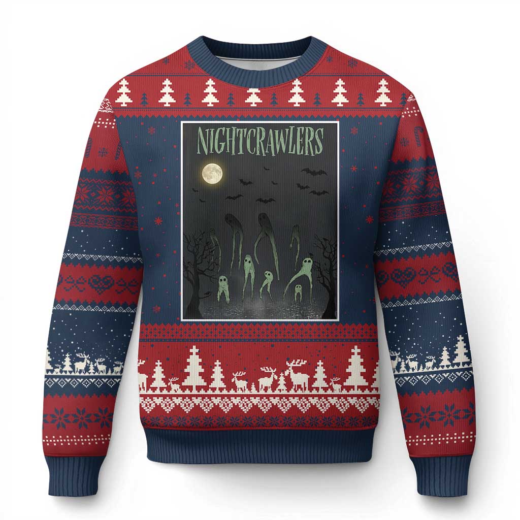 Fresno Nightcrawlers Ugly Christmas Sweater Gothic Cryptid Horror Fan Gift - Wonder Print Shop