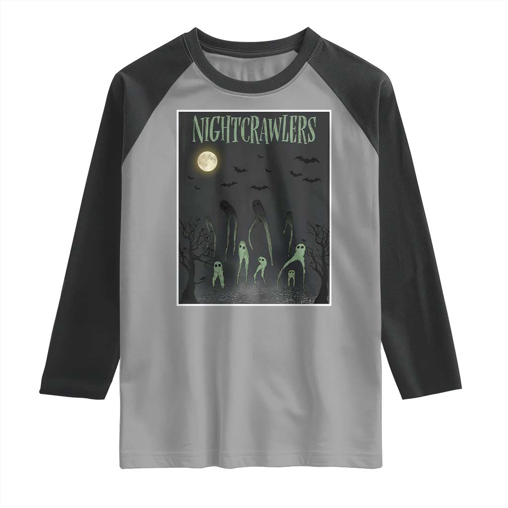 Fresno Nightcrawlers Raglan Shirt Gothic Cryptid Horror Fan Gift - Wonder Print Shop