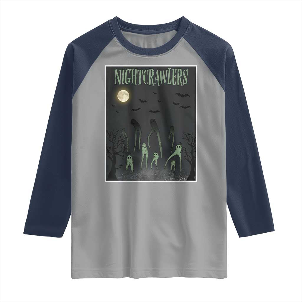 Fresno Nightcrawlers Raglan Shirt Gothic Cryptid Horror Fan Gift - Wonder Print Shop