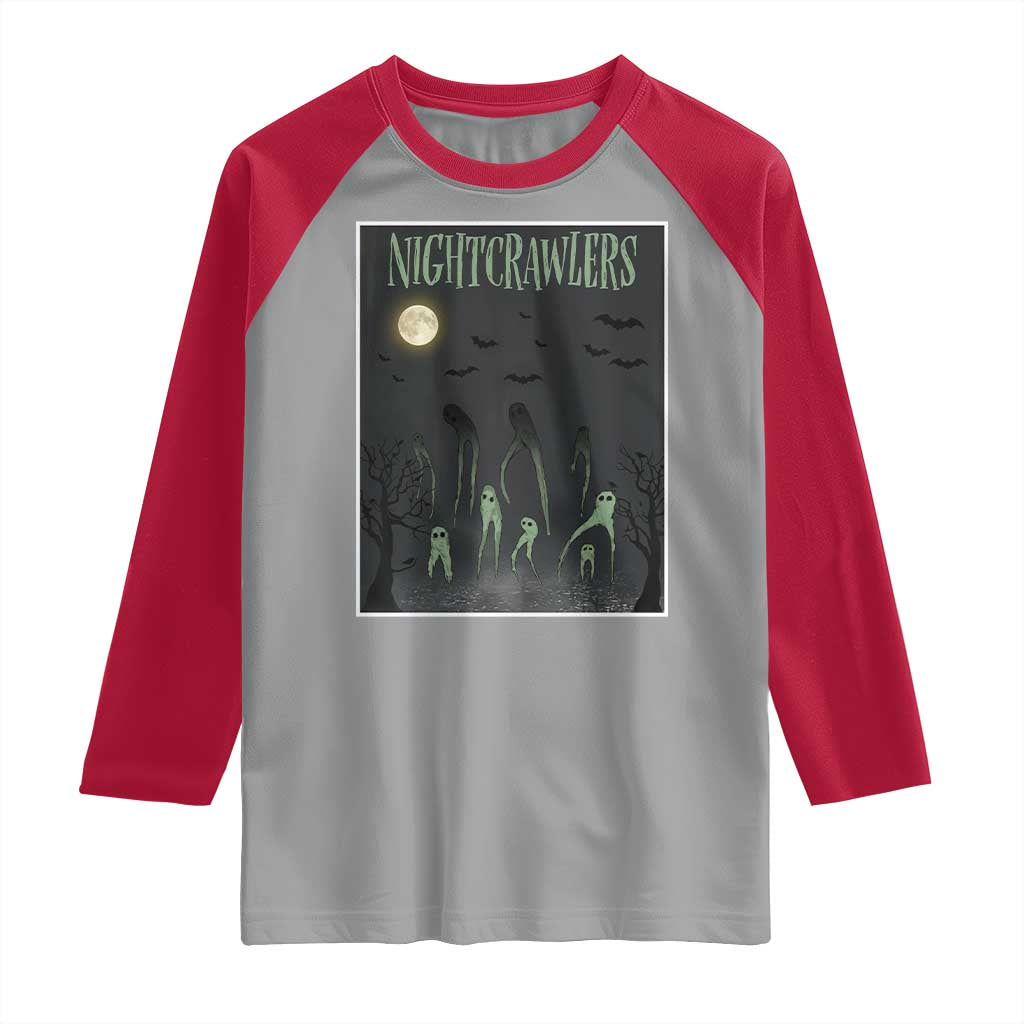 Fresno Nightcrawlers Raglan Shirt Gothic Cryptid Horror Fan Gift - Wonder Print Shop