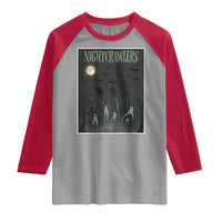 Fresno Nightcrawlers Raglan Shirt Gothic Cryptid Horror Fan Gift - Wonder Print Shop