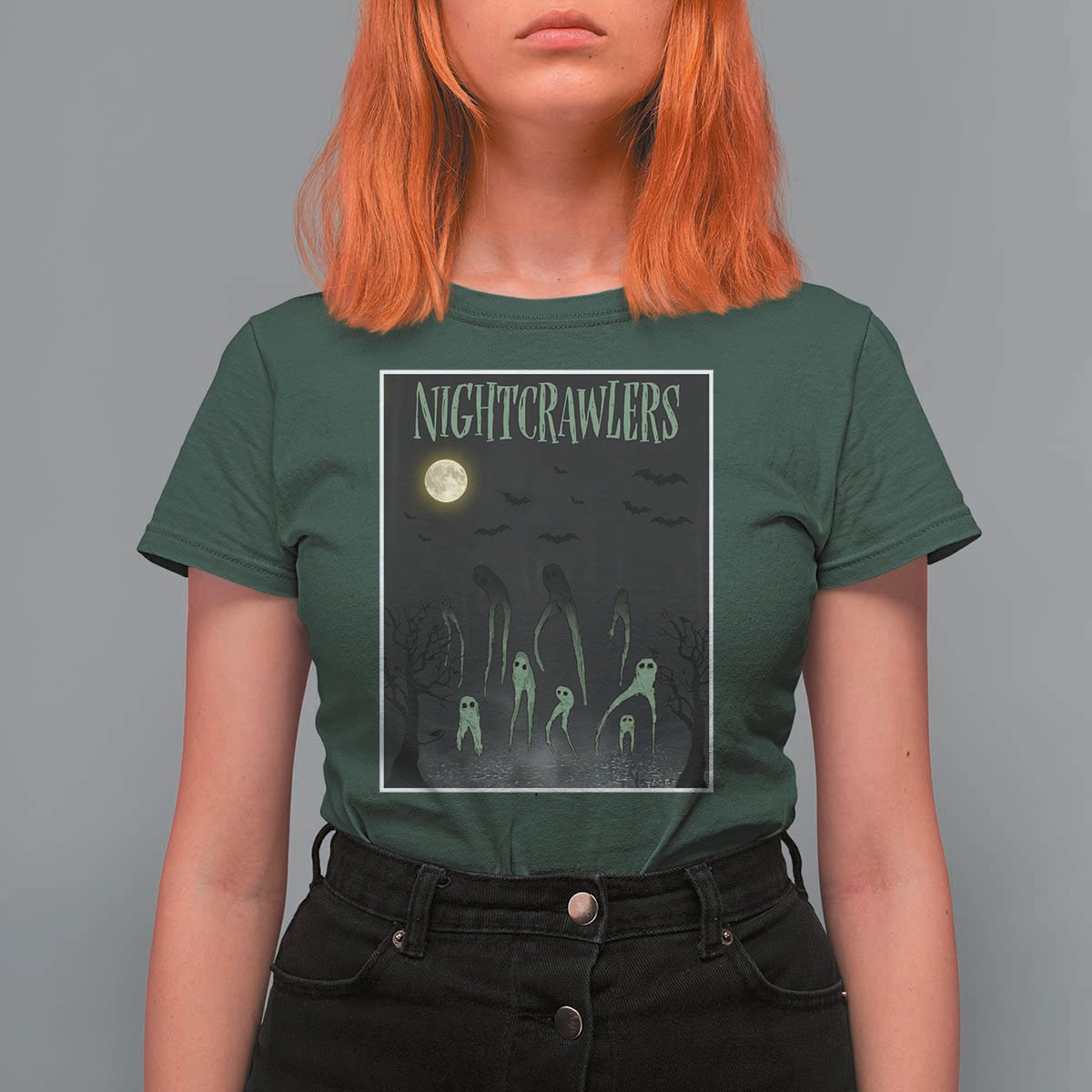 Fresno Nightcrawlers T Shirt For Women Gothic Cryptid Horror Fan Gift - Wonder Print Shop