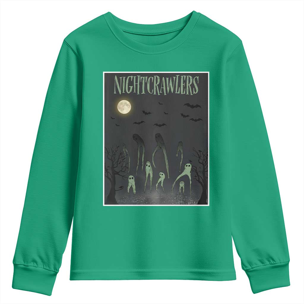 Fresno Nightcrawlers Youth Sweatshirt Gothic Cryptid Horror Fan Gift - Wonder Print Shop