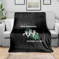 Fresno Nightcrawlers Throw Blanket Home Of California Cryptid Gift - Wonder Print Shop