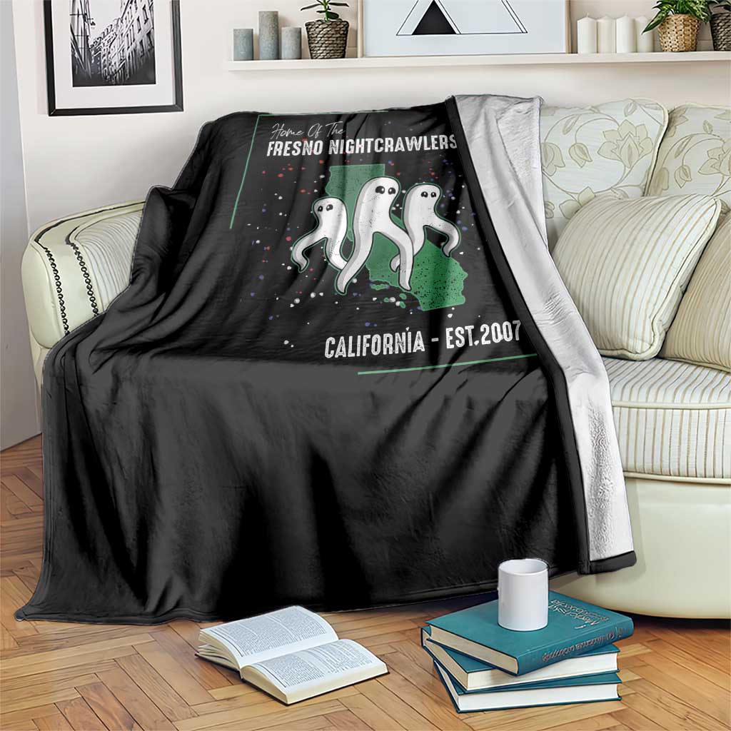 Fresno Nightcrawlers Throw Blanket Home Of California Cryptid Gift - Wonder Print Shop