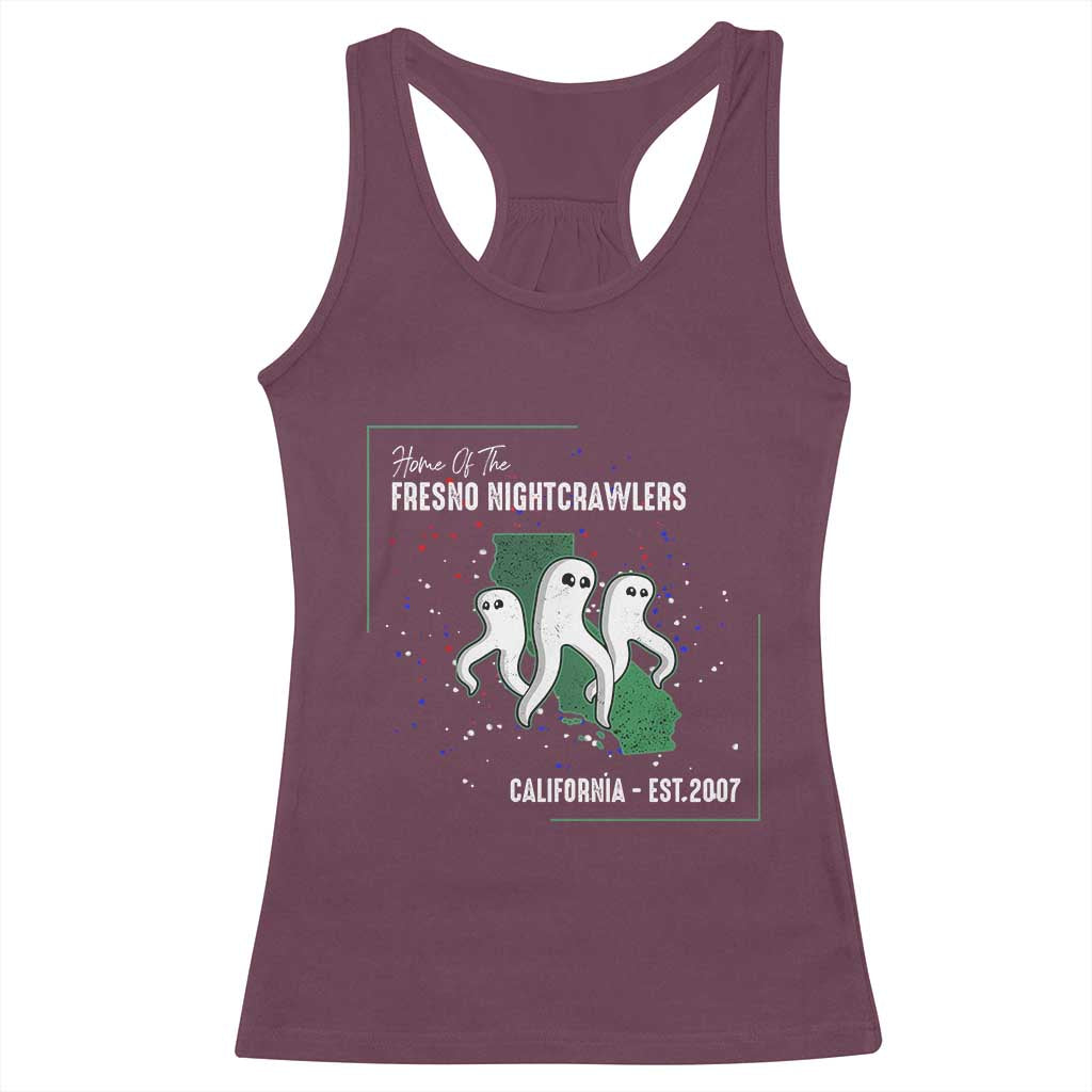 Fresno Nightcrawlers Racerback Tank Top Home Of California Cryptid Gift - Wonder Print Shop