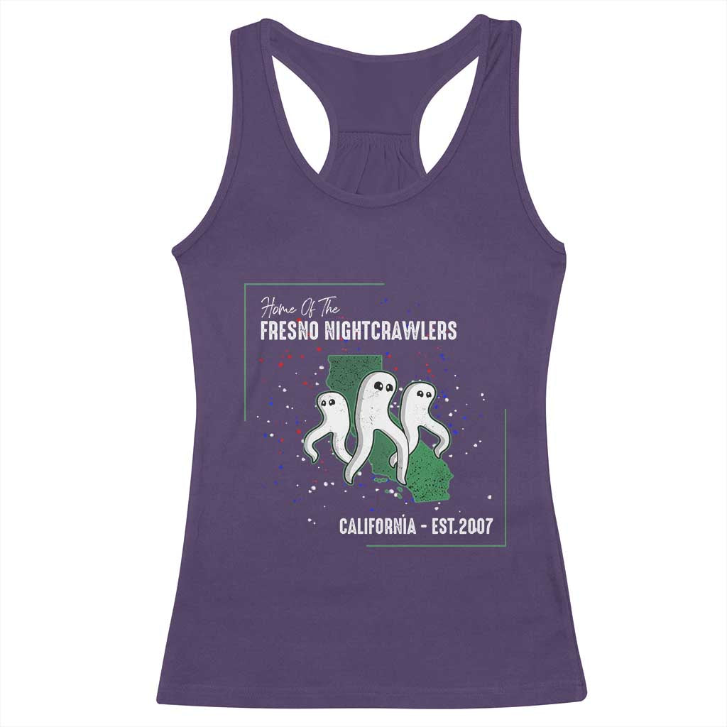 Fresno Nightcrawlers Racerback Tank Top Home Of California Cryptid Gift - Wonder Print Shop