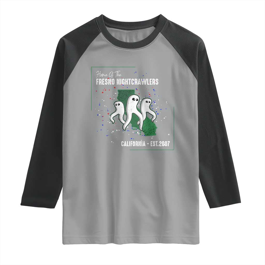 Fresno Nightcrawlers Raglan Shirt Home Of California Cryptid Gift - Wonder Print Shop