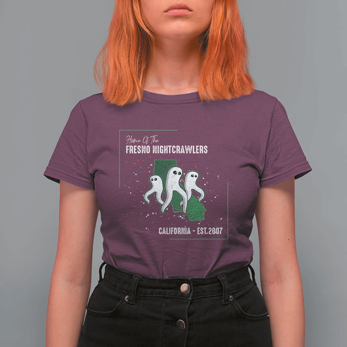 Fresno Nightcrawlers T Shirt For Women Home Of California Cryptid Gift - Wonder Print Shop
