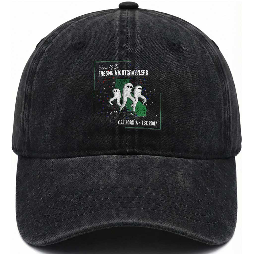 Fresno Nightcrawlers Washed Cotton Baseball Cap Home Of California Cryptid Gift