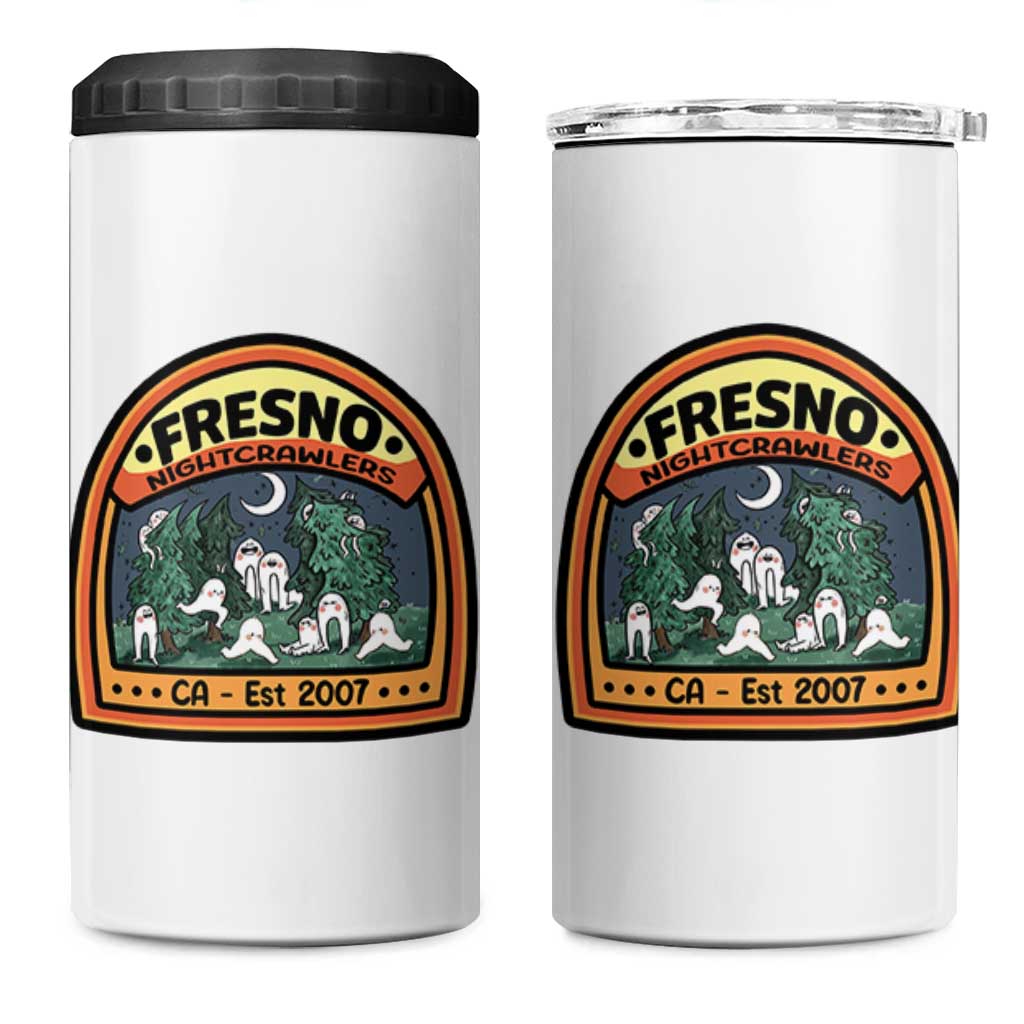 Fresno Nightcrawlers Folklore Gift 4 in 1 Can Cooler Tumbler Home Of California Cryptids - Wonder Print Shop