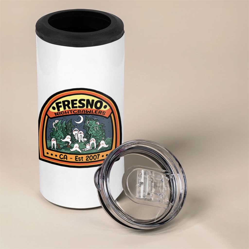 Fresno Nightcrawlers Folklore Gift 4 in 1 Can Cooler Tumbler Home Of California Cryptids - Wonder Print Shop