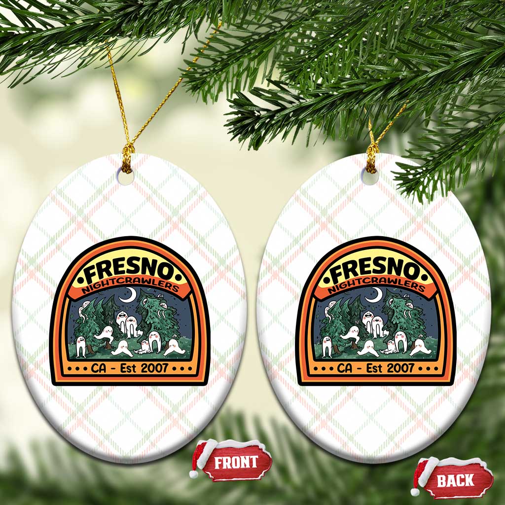 Fresno Nightcrawlers Folklore Gift Ceramic Ornament Home Of California Cryptids - Wonder Print Shop