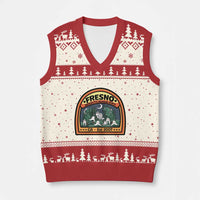 Fresno Nightcrawlers Folklore Gift V-Neck Knit Sweater Vest Home Of California Cryptids - Wonder Print Shop