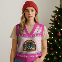 Fresno Nightcrawlers Folklore Gift V-Neck Knit Sweater Vest Home Of California Cryptids - Wonder Print Shop