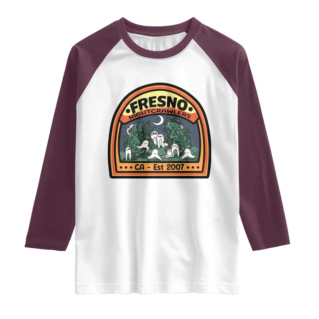 Fresno Nightcrawlers Folklore Gift Raglan Shirt Home Of California Cryptids - Wonder Print Shop