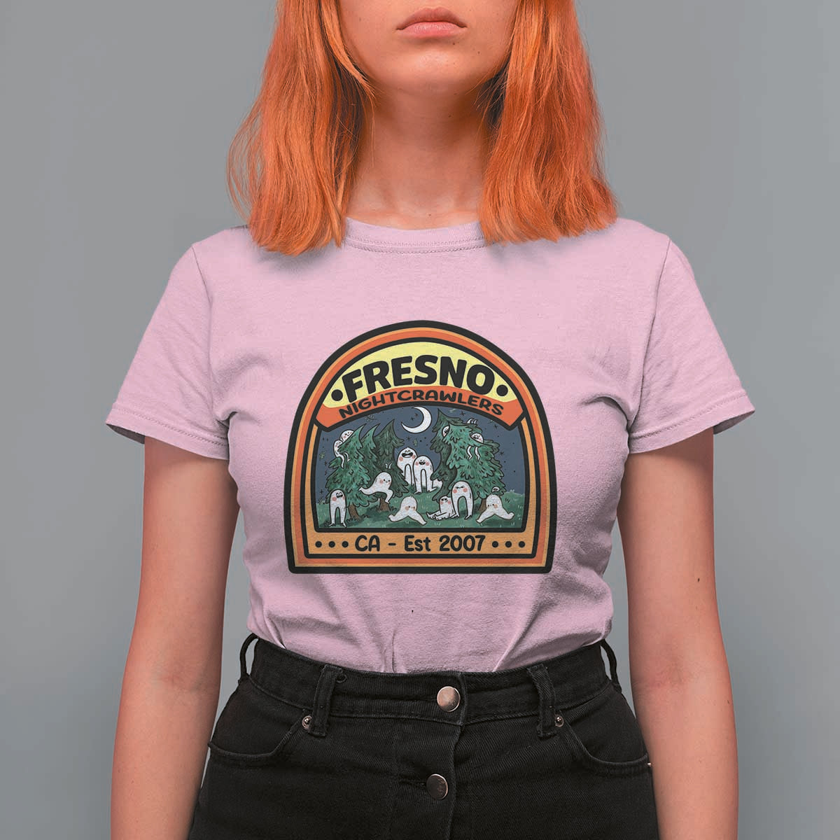 Fresno Nightcrawlers Folklore Gift T Shirt For Women Home Of California Cryptids - Wonder Print Shop