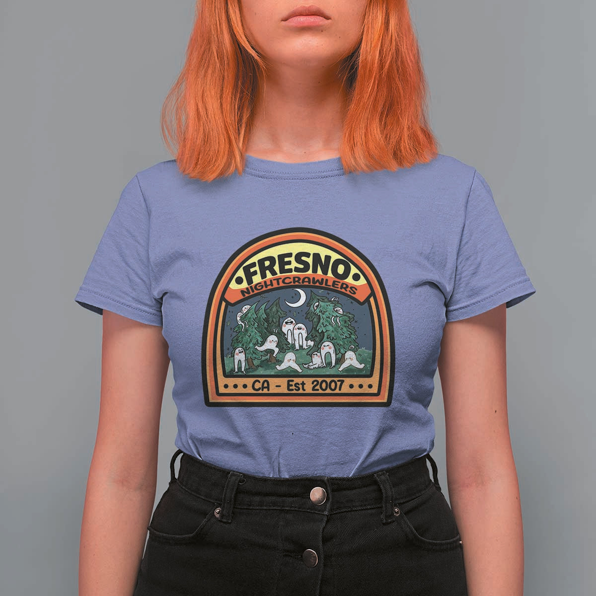 Fresno Nightcrawlers Folklore Gift T Shirt For Women Home Of California Cryptids - Wonder Print Shop