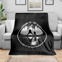Home Of The Fresno Nightcrawlers Throw Blanket California Cryptid Hunter - Wonder Print Shop