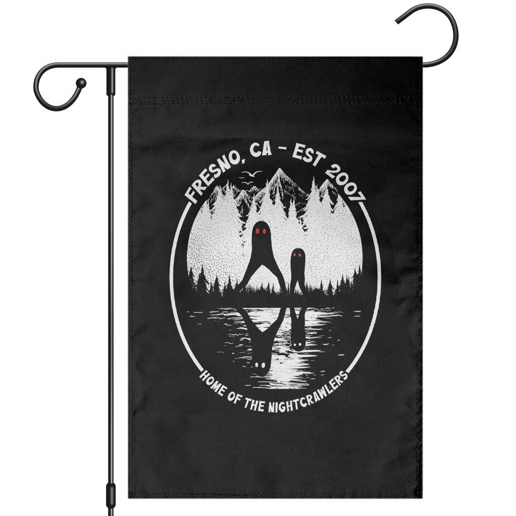 Home Of The Fresno Nightcrawlers Garden Flag California Cryptid Hunter - Wonder Print Shop