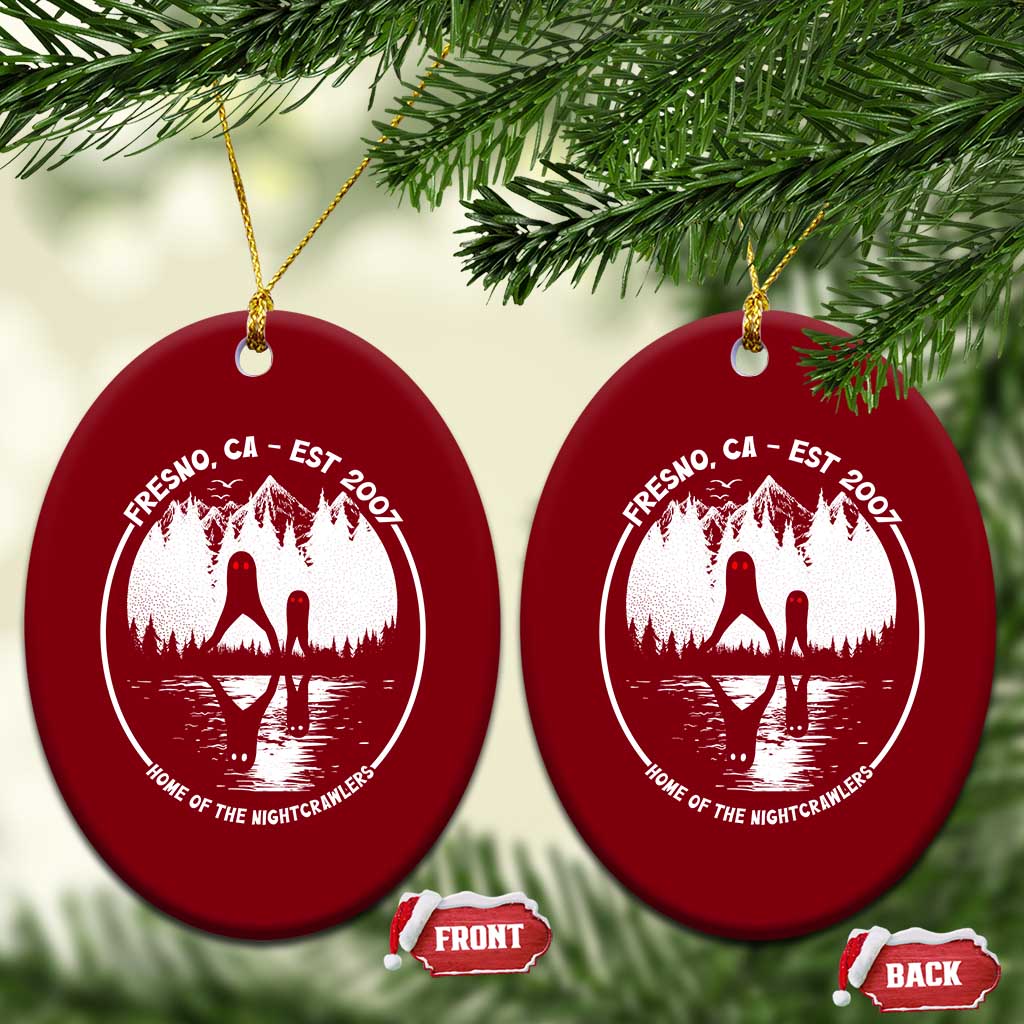 Home Of The Fresno Nightcrawlers Ceramic Ornament California Cryptid Hunter - Wonder Print Shop