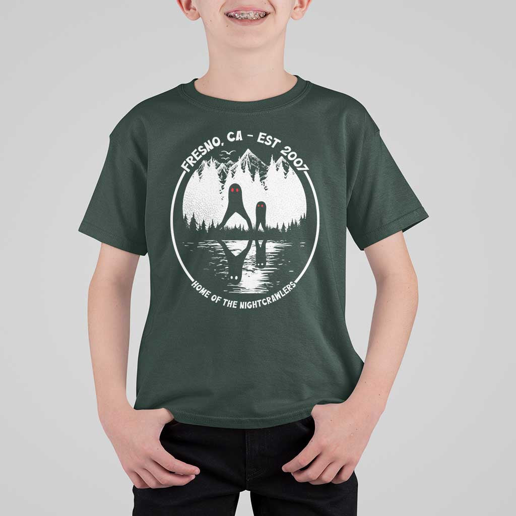 Home Of The Fresno Nightcrawlers T Shirt For Kid California Cryptid Hunter - Wonder Print Shop