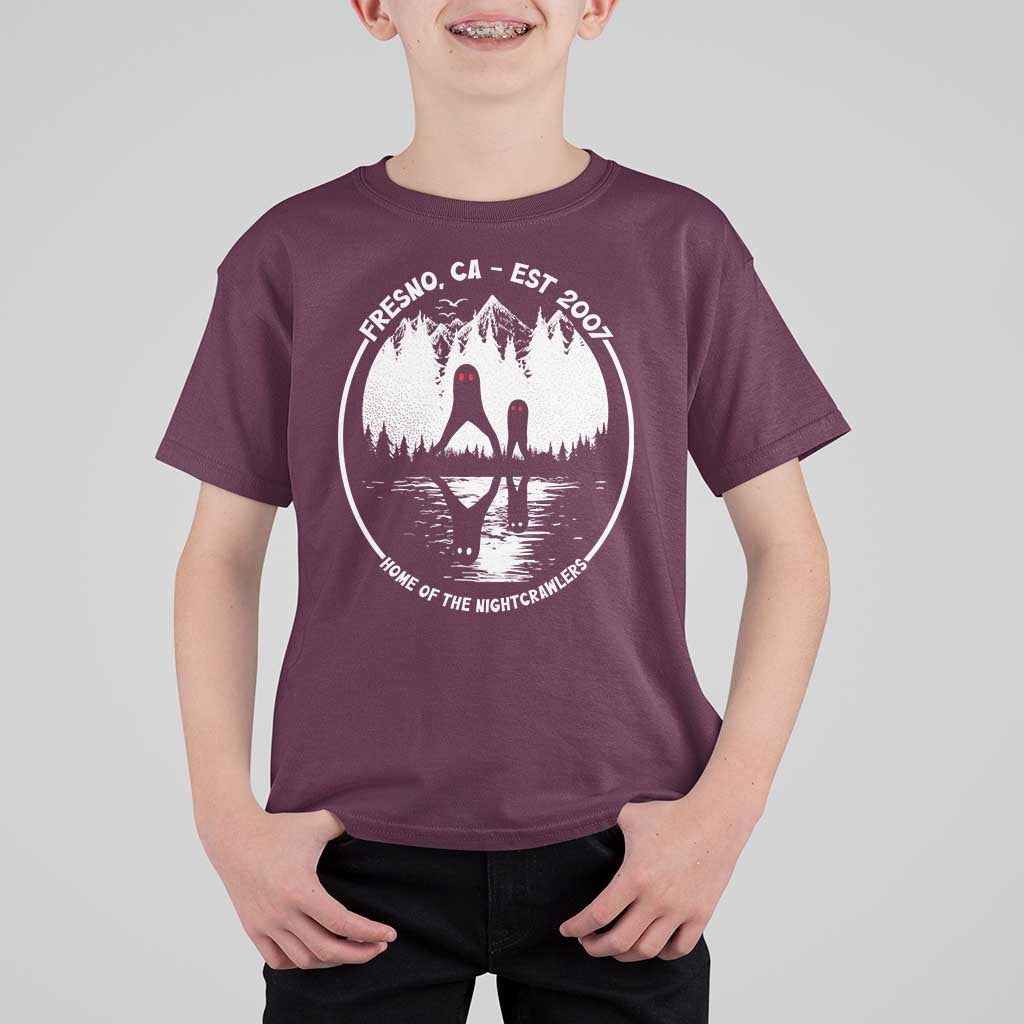 Home Of The Fresno Nightcrawlers T Shirt For Kid California Cryptid Hunter - Wonder Print Shop