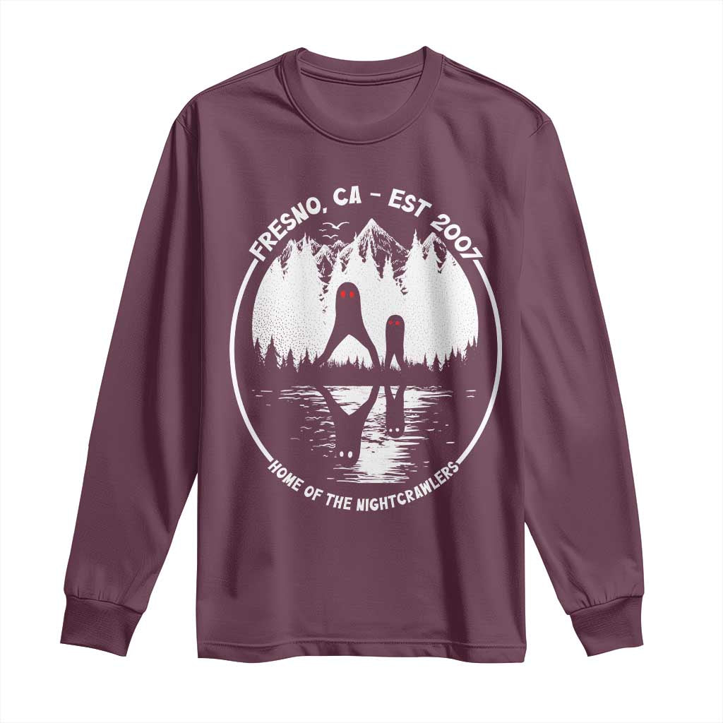 Home Of The Fresno Nightcrawlers Long Sleeve Shirt California Cryptid Hunter - Wonder Print Shop