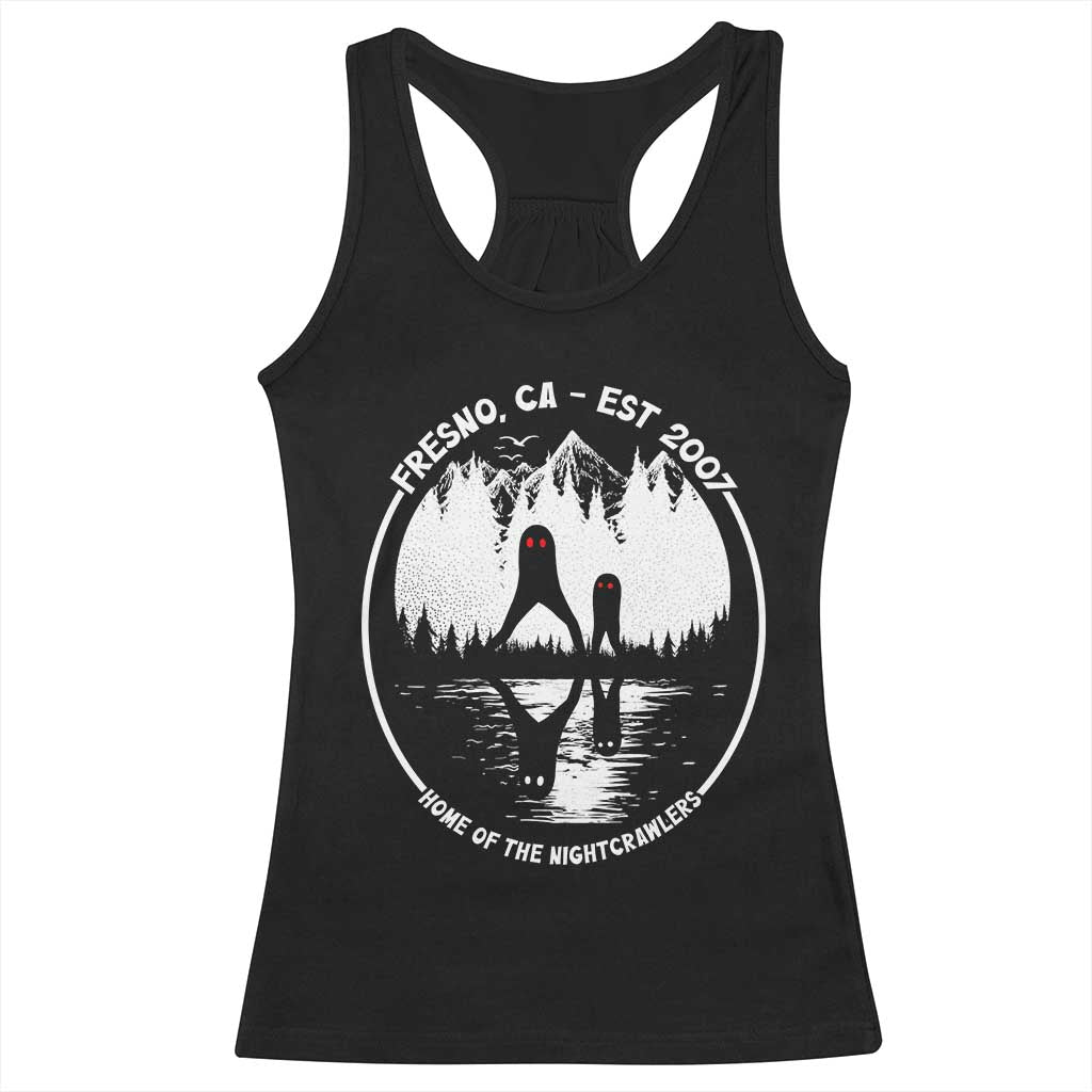 Home Of The Fresno Nightcrawlers Racerback Tank Top California Cryptid Hunter - Wonder Print Shop