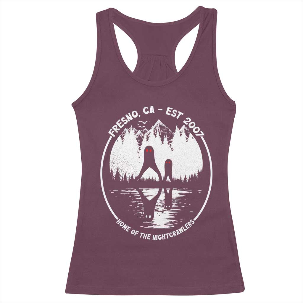 Home Of The Fresno Nightcrawlers Racerback Tank Top California Cryptid Hunter - Wonder Print Shop