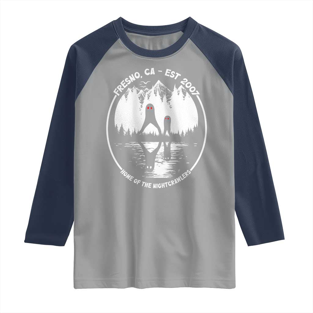 Home Of The Fresno Nightcrawlers Raglan Shirt California Cryptid Hunter - Wonder Print Shop