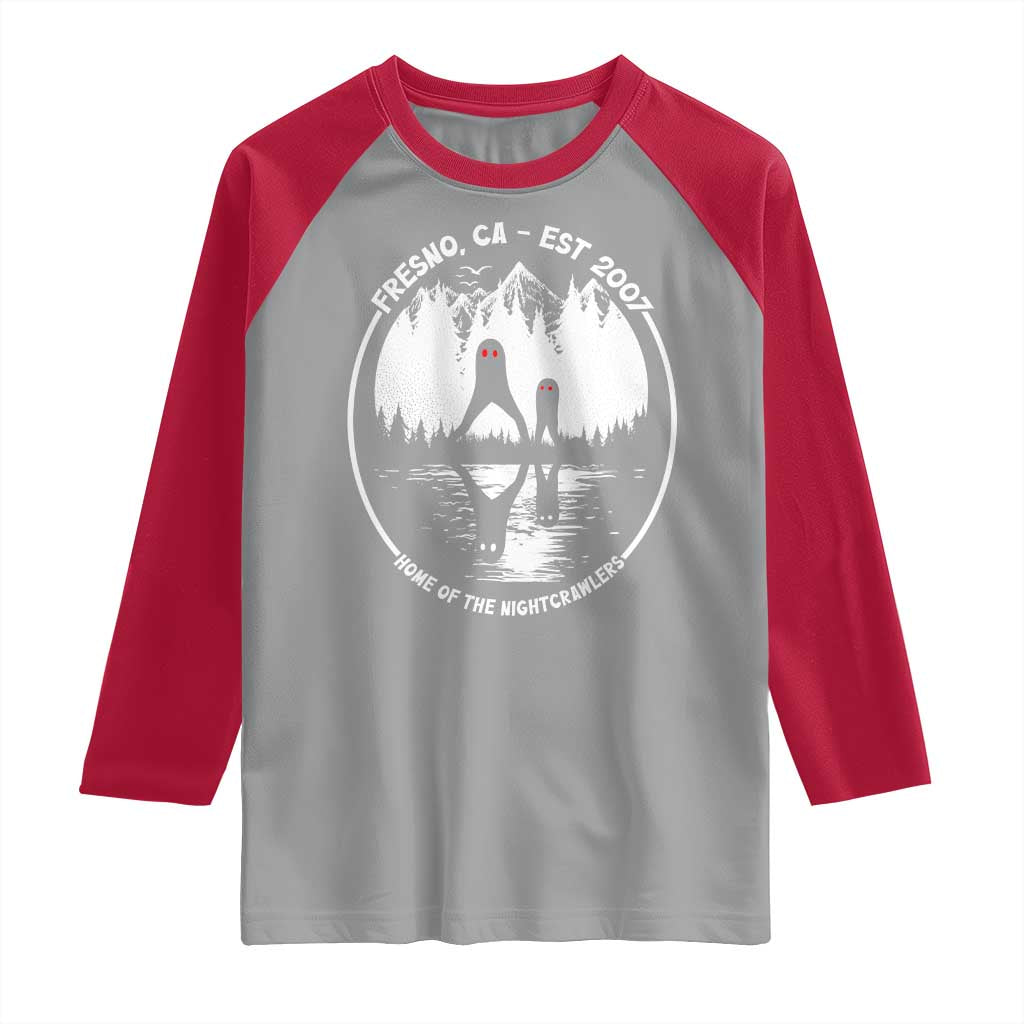 Home Of The Fresno Nightcrawlers Raglan Shirt California Cryptid Hunter - Wonder Print Shop