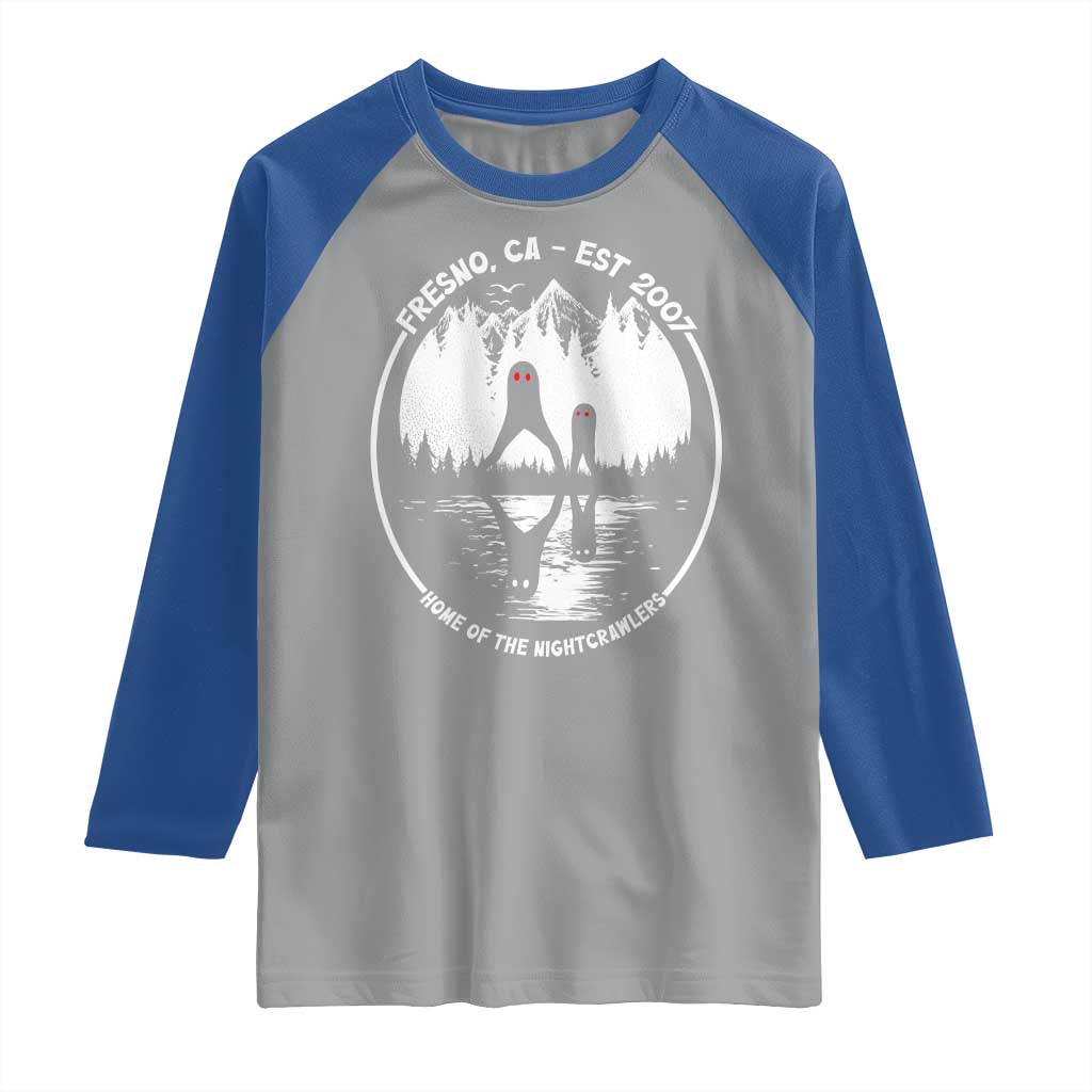 Home Of The Fresno Nightcrawlers Raglan Shirt California Cryptid Hunter - Wonder Print Shop